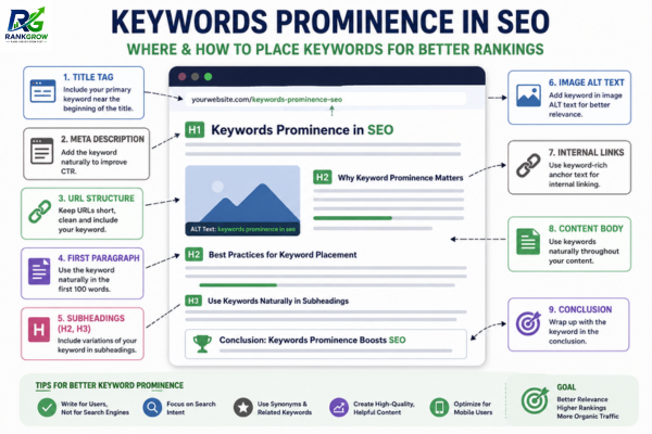 Keyword prominence in seo