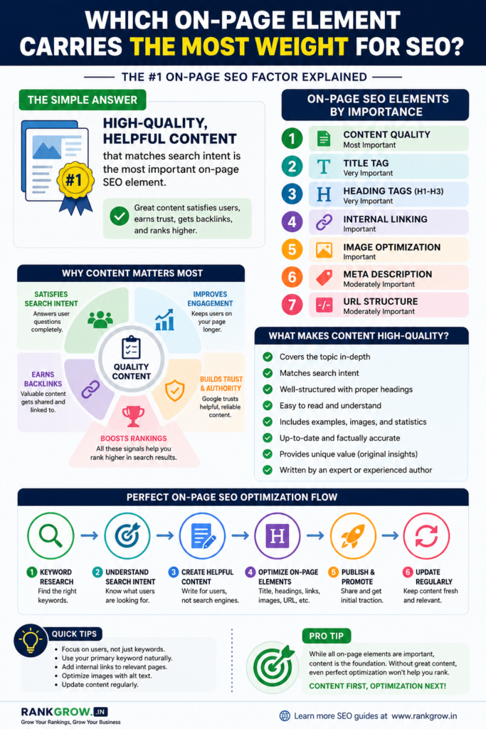 which on page element carries the most weight for seo